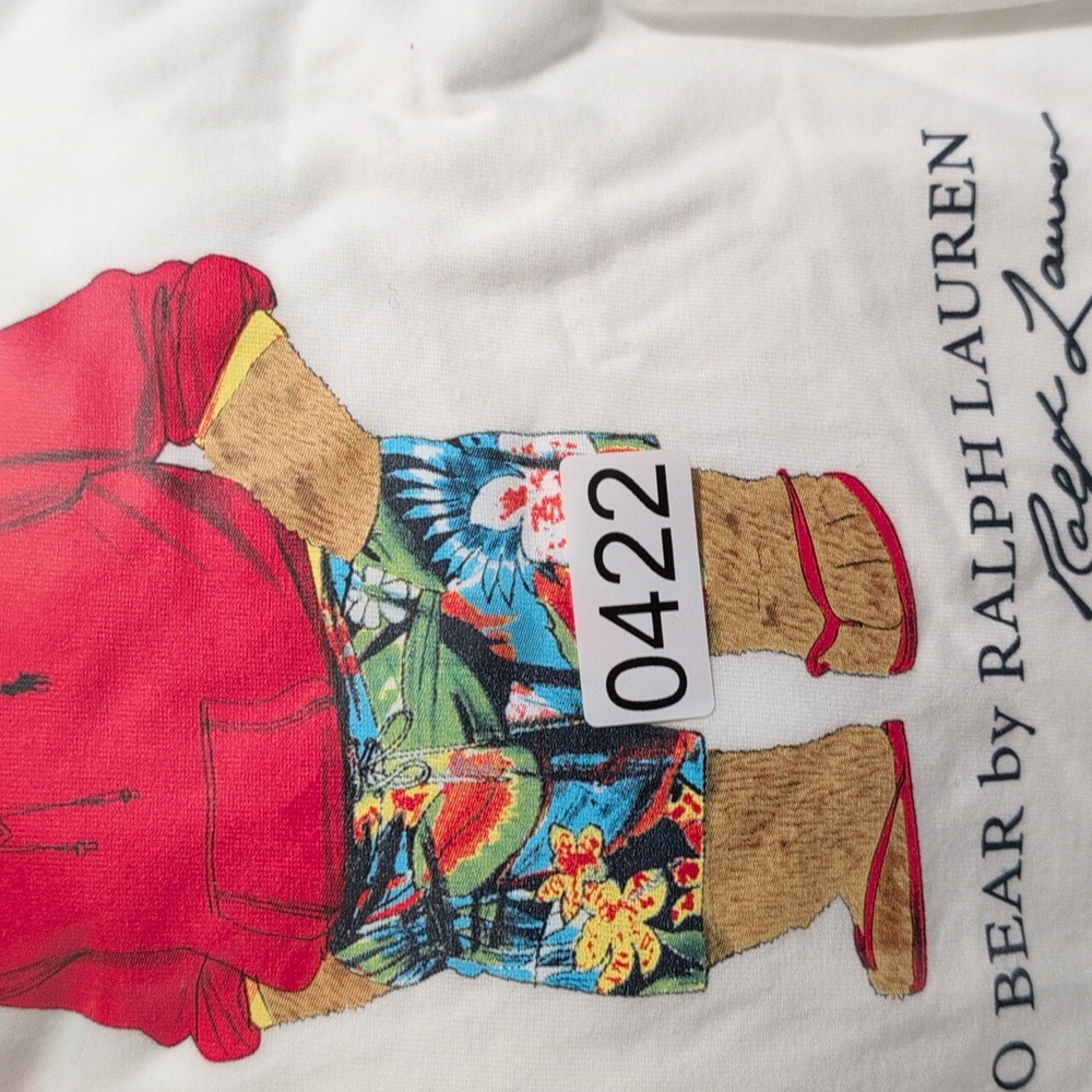 26/1 Jersey-lsl-tsh Polo Ralph Lauren Medium white T-shirt. - Picture 10 of 10